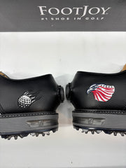 Footjoy Myjoys Premiere BOA Packard Golf Shoes Black Pink Rare 9.5 Wide Logos
