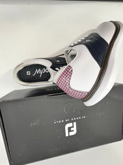 Footjoy Myjoys Traditions Series Golf Shoes White Blue Pink Custom 10.5 Medium
