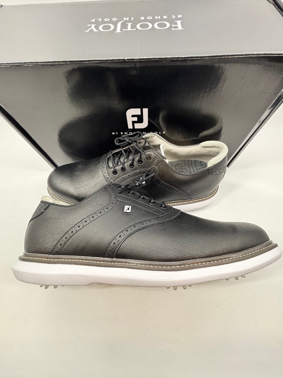 Footjoy Myjoys Traditions Series Golf Shoes Solid Black 14 W 14 M