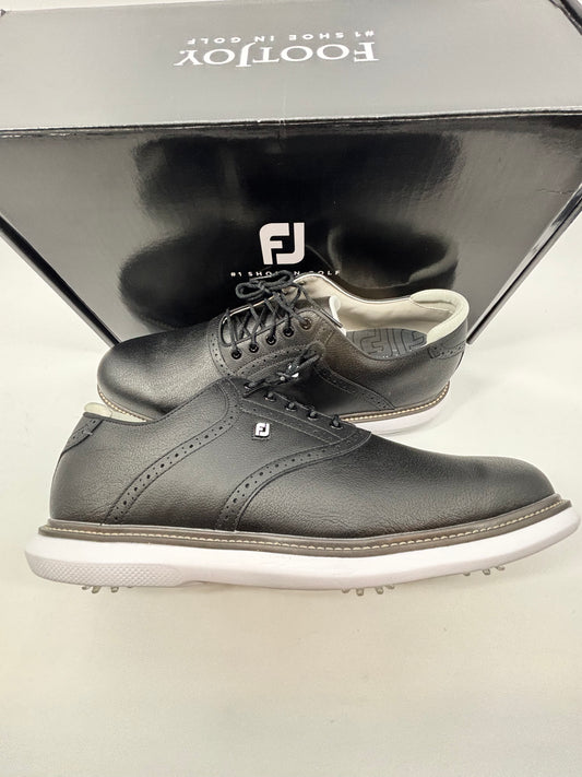Footjoy Myjoys Traditions Series Golf Shoes Solid Black 14 W 14 M