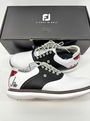 Footjoy Myjoys Traditions Series Golf Shoes White Black Red 10.5 M Hockey