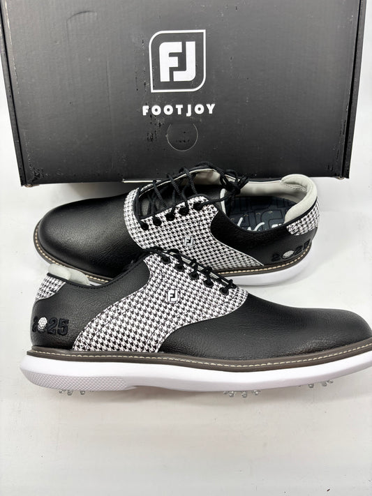 Footjoy Myjoys Traditions Series Golf Shoes Black 2025 Custom 9.5 Medium