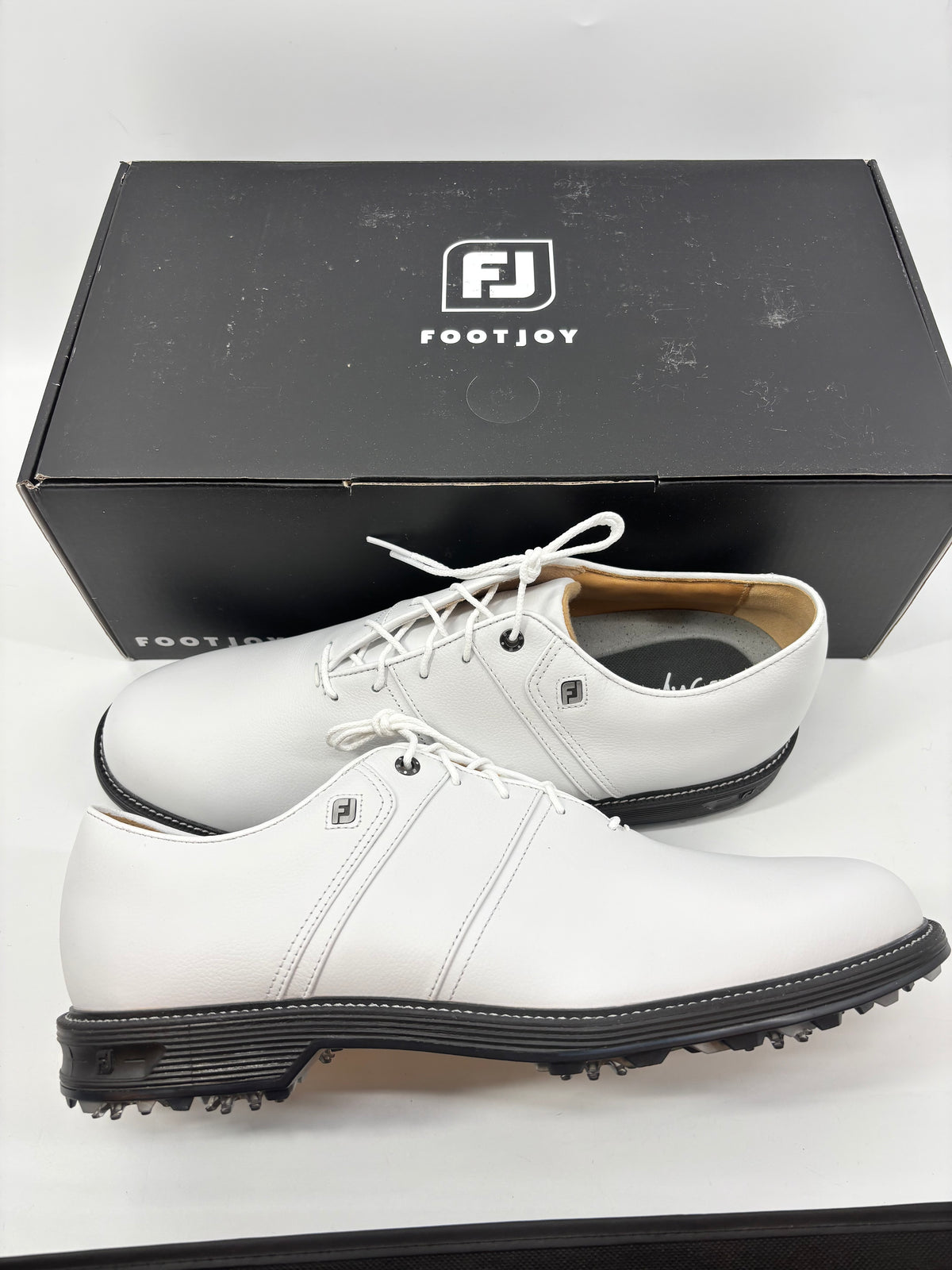 Footjoy Myjoys Premiere Series Packard Golf Shoes Custom White Pebble 13 Narrow