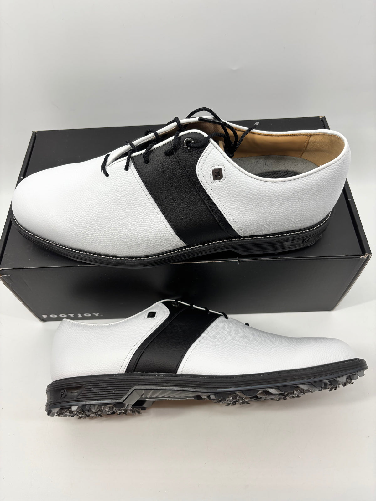 Footjoy Myjoys Premiere Series Packard Golf Shoes Custom White Black 14 Medium