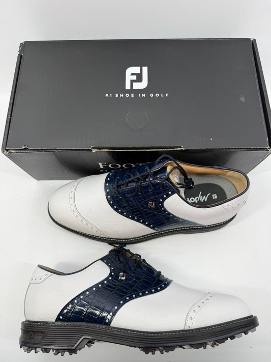 Footjoy Myjoys Premiere Series Wilcox Golf Shoes Navy Alligator 11 Wide