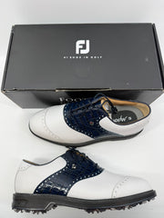 Footjoy Myjoys Premiere Series Wilcox Golf Shoes Navy Alligator 11 Wide
