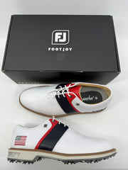Footjoy Myjoys Premiere Series Custom Packard Golf Shoes White USA KMB 7.5 M