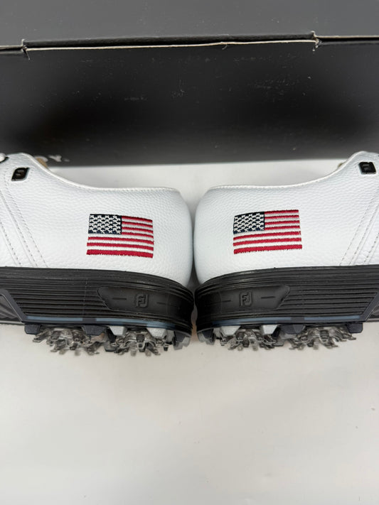 Footjoy Myjoys Premiere Series Custom Packard Golf Shoes White USA 9.5 Medium