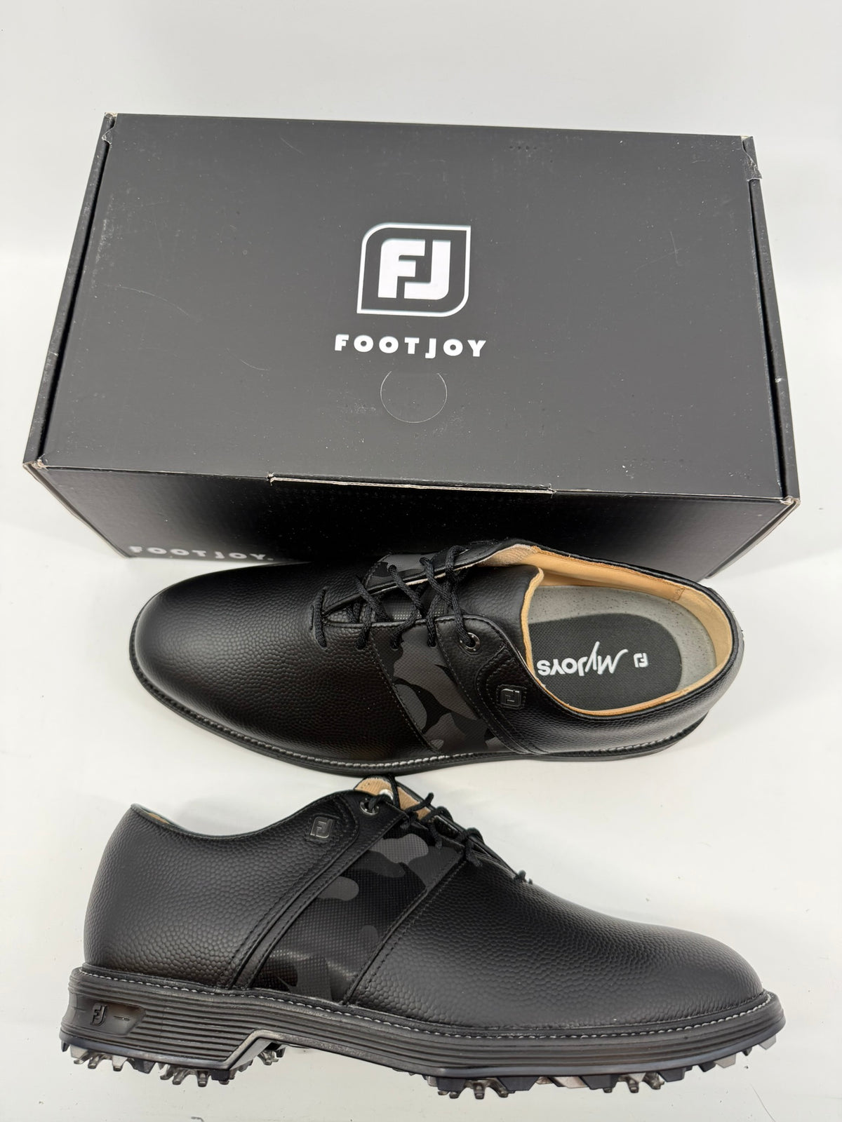 Footjoy Myjoys Premiere Series Packard Golf Shoes Custom Black Camo 10 Wide
