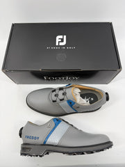 Footjoy Myjoys Premiere Series BOA Packard Golf Shoes Gray Blue Freddy 6 Narrow