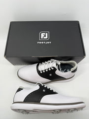 Footjoy Myjoys Traditions Golf Shoes Custom White Black 12 Wide