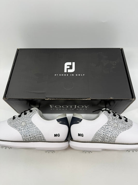 Footjoy Myjoys Premiere Series Saddle Golf Shoes Womens White MG 8.5 Medium