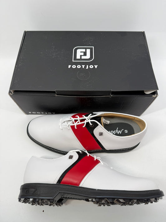 Footjoy Myjoys Premiere Series Packard Golf Shoes Custom White Blue Red 9.5 M