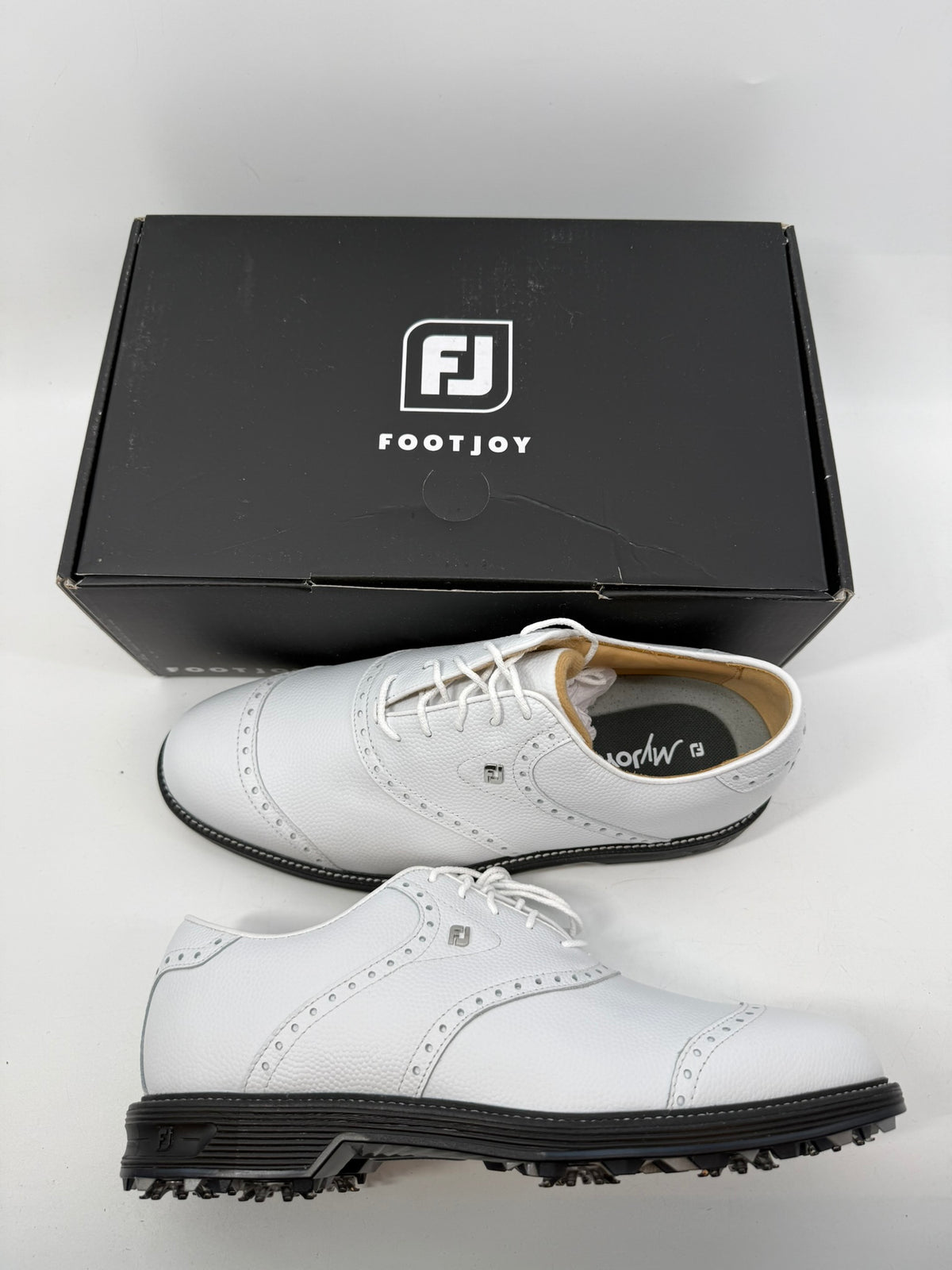 Footjoy Myjoys Premiere Series Wilcox Golf Shoes Custom White Pebble 10 Wide