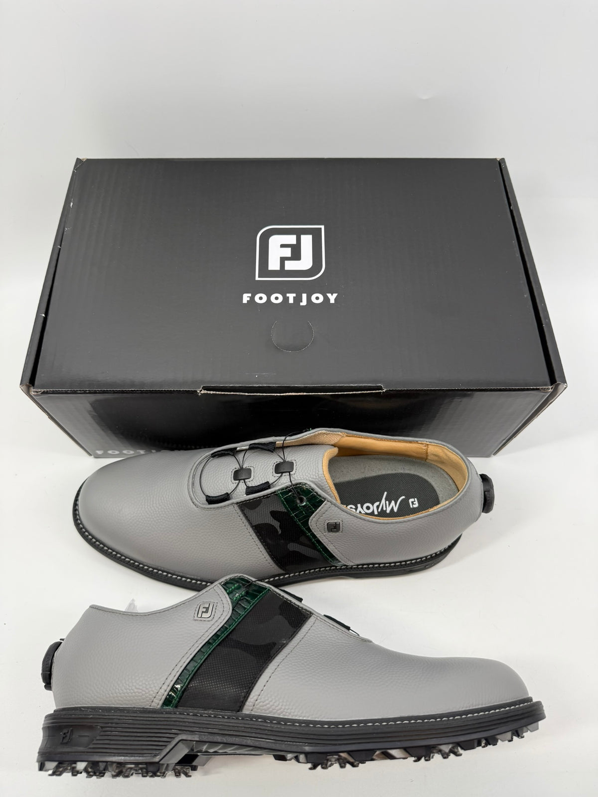 Footjoy Myjoys Premiere Series BOA Packard Golf Shoes Gray Black 10.5 Medium