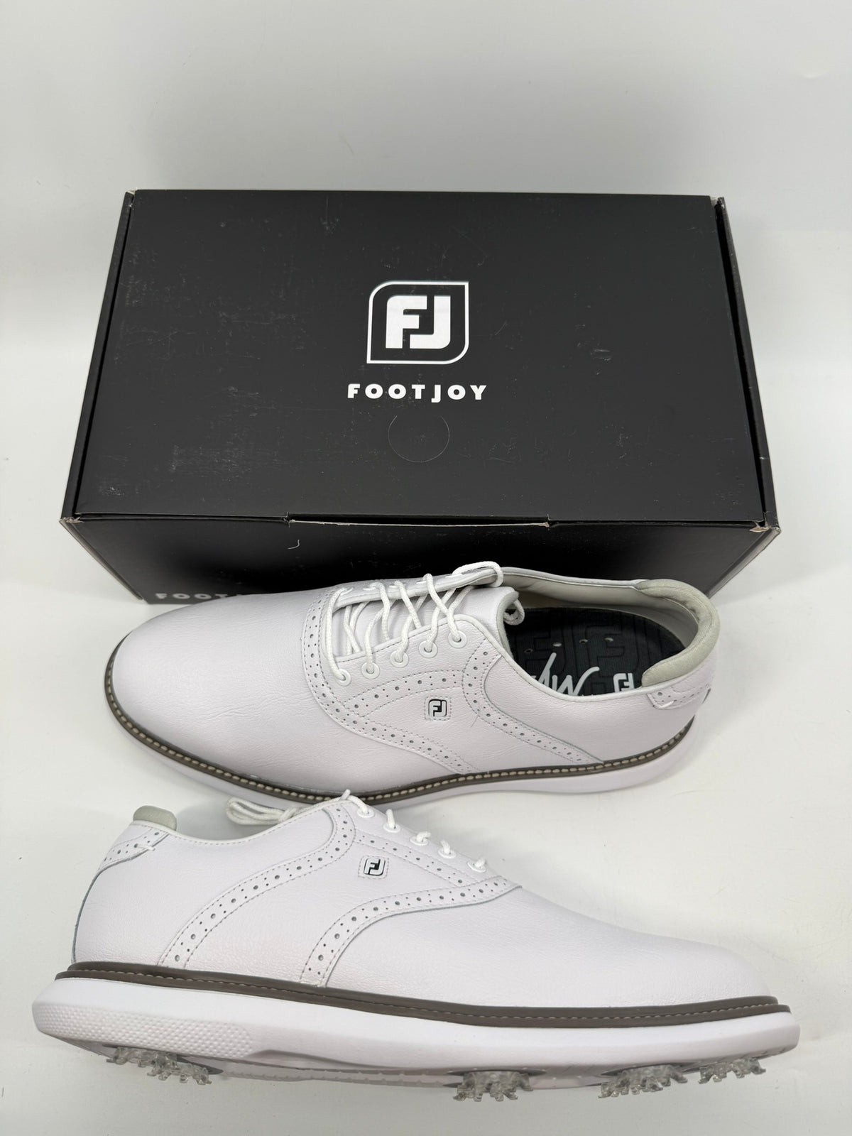 Footjoy Myjoys Traditions Golf Shoes Custom White White 11.5 Wide