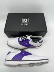 Footjoy Myjoys Traditions Golf Shoes Custom White Purple 10 Wide