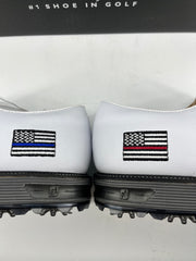 Footjoy Myjoys Premiere Series Packard Golf Shoes White USA FF Police 11 N