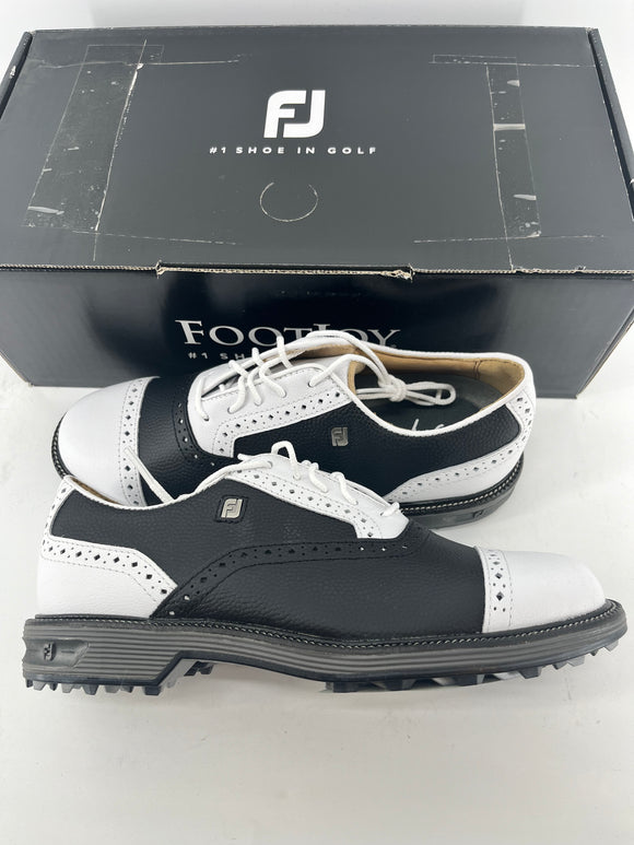 Footjoy Myjoys Premiere Series Tarlow Spikeless Golf Shoes White Black 6 Medium