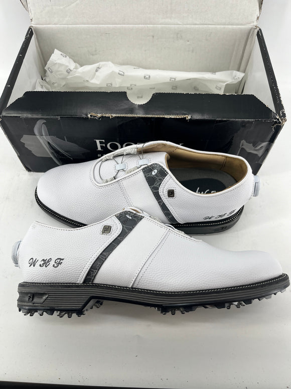 Footjoy Myjoys Premiere Series BOA Packard Golf Shoes White Custom 9.5 Wide