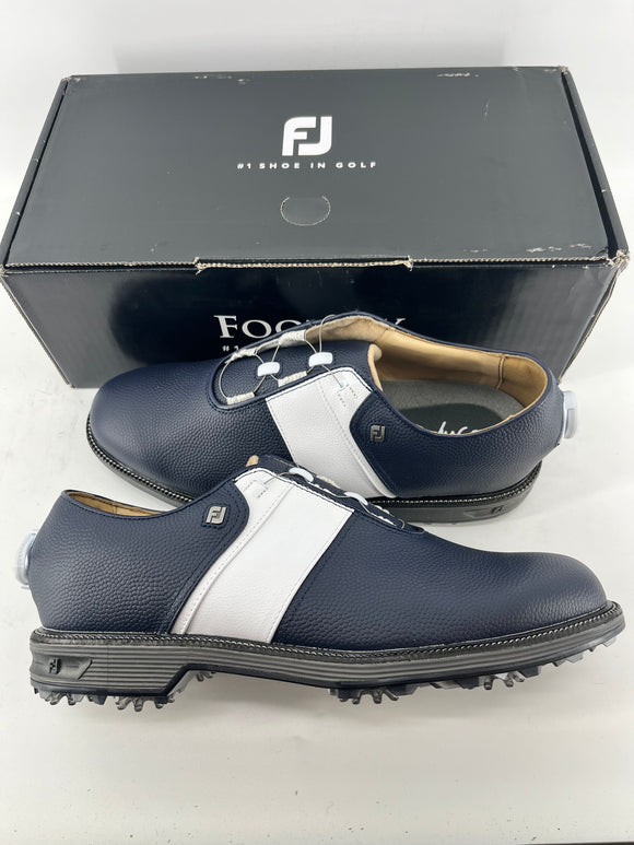 Footjoy Myjoys Premiere Series BOA Packard Golf Shoes Blue White Custom 10 Wide