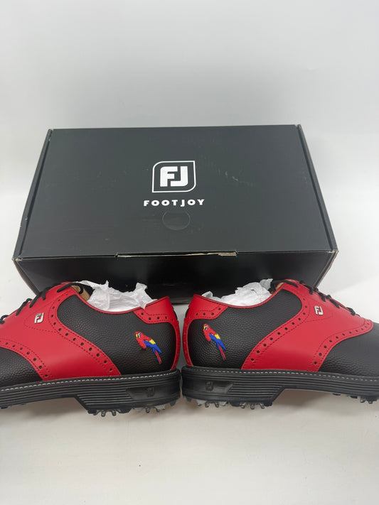 Footjoy Myjoys Premiere Series Wilcox Golf Shoes Custom Black Red Parrot 10.5 M