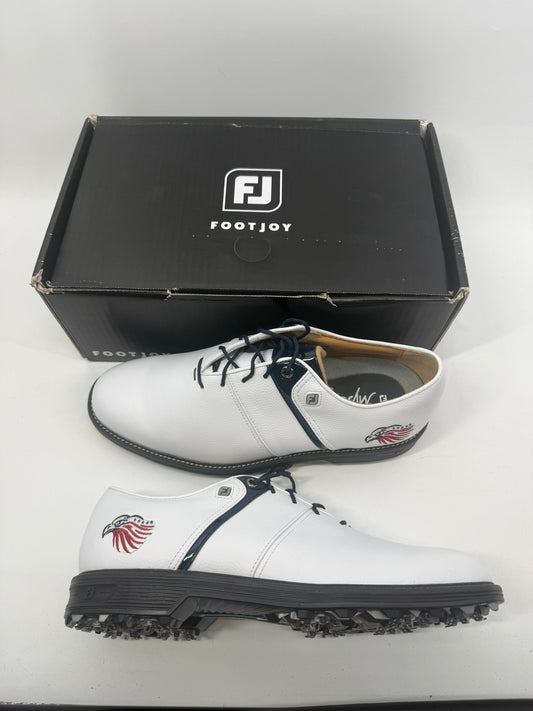 Footjoy Myjoys Premiere Series Packard Golf Shoes Custom White Eagle 10 Med