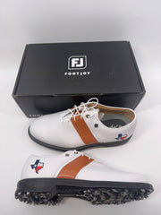 Footjoy Myjoys Premiere Series Packard Golf Shoes Custom Texas White 9.5 Wide