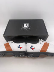 Footjoy Myjoys Premiere Series Packard Golf Shoes Custom Texas White 9.5 Wide
