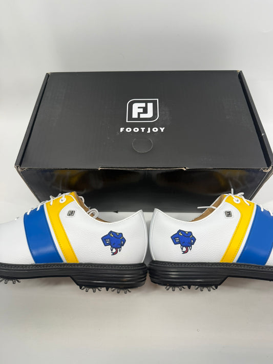 Footjoy Myjoys Premiere Series Packard Golf Shoes Custom White Blue Viper 9 W