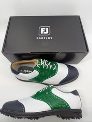 Footjoy Myjoys Traditions Golf Shoes Custom White Green Black 12.5 W