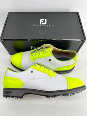 Footjoy Myjoys Premiere Series Tarlow Golf Shoes White Lime Green 11.5 Wide