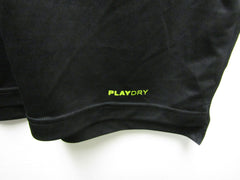 Mens Black Reebok PlayDry Center Ice NHL Polo Authentic Apparel Size Small