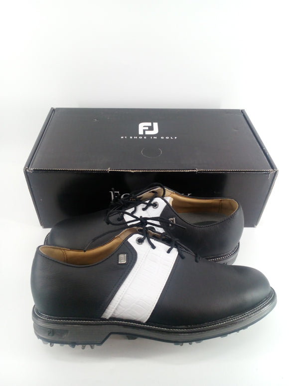 Footjoy Myjoys Premiere Series Custom Packard Golf Shoes Black White 8 Wide