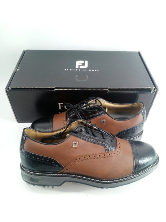 Footjoy Myjoys Premiere Series Tarlow Golf Shoes Brown Black 8 Medium Custom