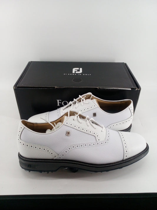Footjoy Myjoys Premiere Series Tarlow Golf Shoes Solid White 12 Medium Custom