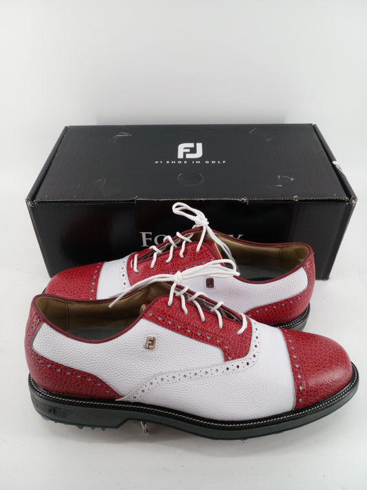 Footjoy Myjoys Premiere Series Tarlow Golf Shoes White Red 11 M Custom