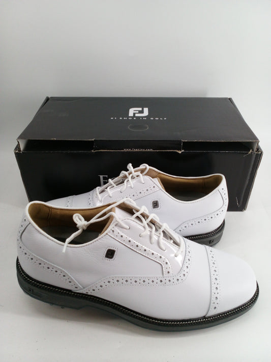 Footjoy Myjoys Premiere Series Tarlow Golf Shoes Solid White Patent 8.5 Medium