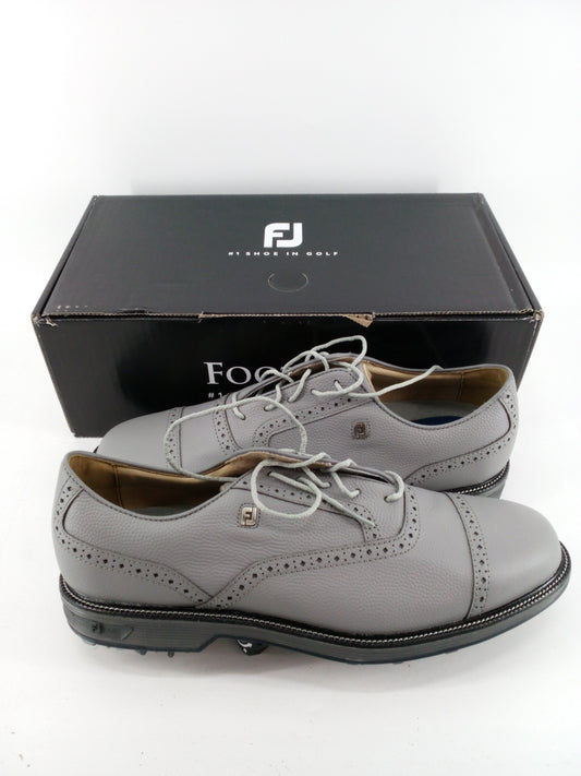 Footjoy Myjoys Premiere Series Tarlow Golf Shoes Solid Gray 12.5 Medium Grey