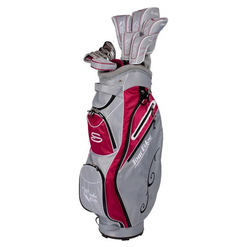 Tour Edge Moda Silk Complete Package Women's 11 Clubs Standard Length Ruby Silver