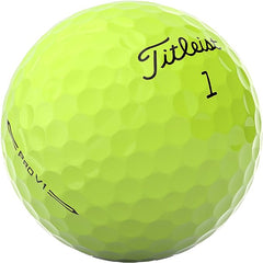 Titleist Pro V1 (1 Dozen) Golf Balls - Yellow