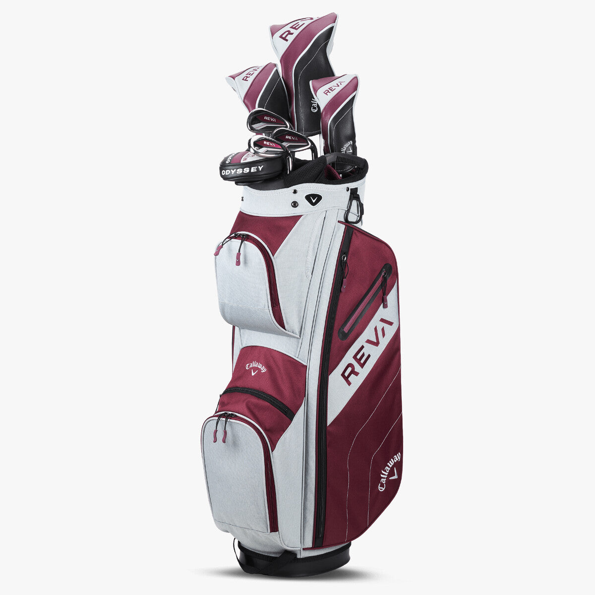 Callaway REVA 8 Piece Complete Set Women's RH Graphite Cart Bag Eggplant