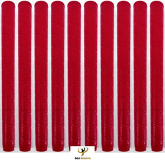 Tour Star + Oversize Red Golf Grips Made in the USA Quantity = 10