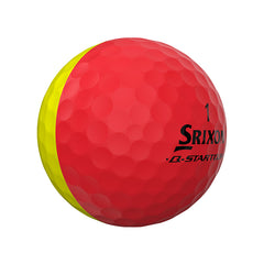 Srixon Q-Star Tour Divide Brite - Yellow & Red 1 Dozen Golf Balls