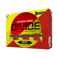 Srixon Q-Star Tour Divide Brite - Yellow & Red 1 Dozen Golf Balls