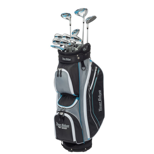 Tour Edge TE-200 Complete Package Women's 11 Club Set +1" Silver Ladies RH Cart