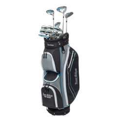Tour Edge TE-200 Complete Package Women's 11 Club Set +1" Silver Ladies RH Cart