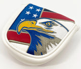 Bald Eagle USA Flag PUTTER HEADCOVER Mallet fits Odyssey Scotty Cameron NEW