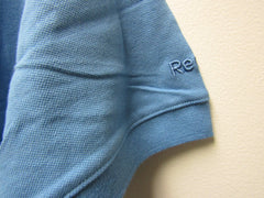 Womens Reebok Solid Bimini Blue Cotton Polo Size Medium M Pique Ladies